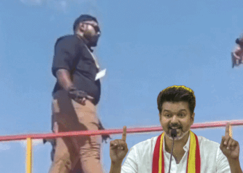 tamilaga vetri kazhagam leader actor vijay bouncers case registered | साउथ एक्टर विजय और उनके बाउंसरों पर केस दर्ज: कार्यकर्ता का आरोप- मुझे धक्का दिया गया, जिससे मैं गिरा और मेरे सीने में चोट लगी