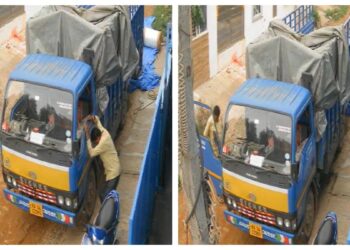 मौत का LIVE Video: ट्रक से निकला ड्राइवर, आया हार्ट अटैक, लड़खड़ाकर गिरा और चली गई जान