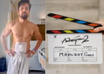 Emraan Hashmi returns to the sets of Awarapan 2 after abdominal surgery | सर्जरी के बाद आवारापन-2 के सेट पर लौटे इमरान हाशमी: एक्शन सीक्वेंस की शूटिंग करते हुए पेट का टिशू फटा था, एक्सपर्ट की देखरेख में शूटिंग कर रहे हैं