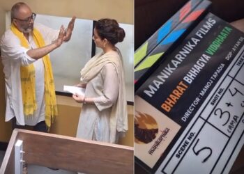 Kangana Ranaut returns to films with bharat bhagya vidhata after entering politics | राजनीति में आने के कंगना रनोट की फिल्मों में वापसी: भारत भाग्य विधाता की शूटिंग शुरू की, वापसी पर कहा- सेट पर आकर अच्छा लग रहा है
