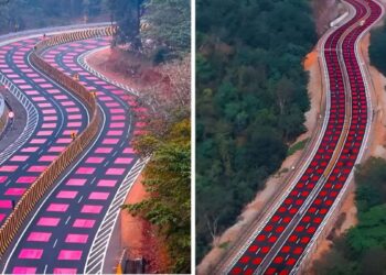 देश में पहली बार! NHAI ने हाईवे पर बनाई लाल पट्टियों वाली अनोखी सड़क, जानिए क्या होगा इससे फायदा?