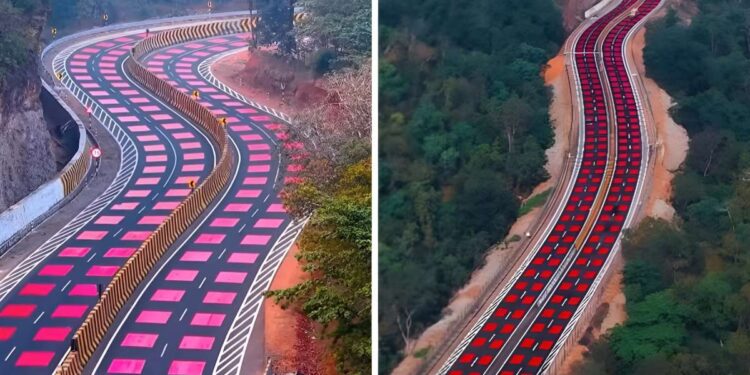 देश में पहली बार! NHAI ने हाईवे पर बनाई लाल पट्टियों वाली अनोखी सड़क, जानिए क्या होगा इससे फायदा?