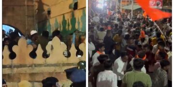 VIDEO: बागलकोट में सांप्रदायिक तनाव, पत्थरबाजी के बाद हिंदू कार्यकर्ताओं ने मस्जिद के पास ठेलों में आग लगाई