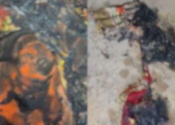 युवक ने मंदिर में घुसकर माता के वस्त्र को लगाई आग, बवाल सामने आने पर आरोपी के परिजनों ने मांगी माफी