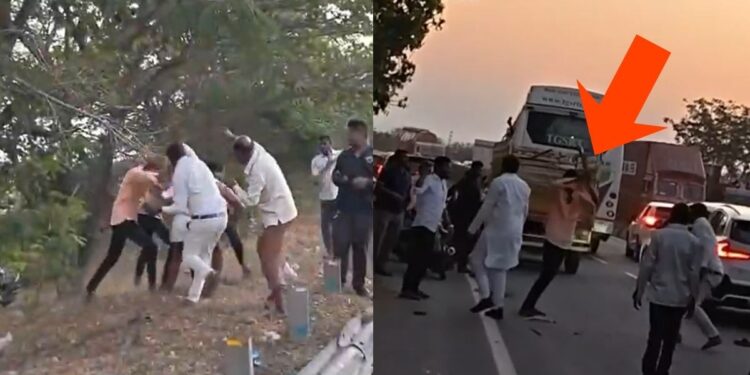 VIDEO: तेलंगाना में एक्सीडेंट के बाद हिंसा, लाठी-डंडे से पीटा; कार से भी मारी टक्कर