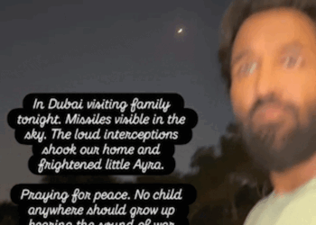 साउथ एक्टर विष्णु मंचू के घर के बाहर दिखीं मिसाइलें:दुबई में परिवार के साथ फंसे, कहा- जोरदार इंटरसेप्शन से घर हिल गया, बेटी डरी हुई है