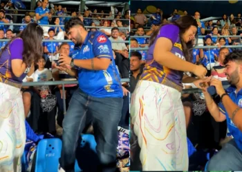 MI vs KKR मैच के दौरान लड़के ने किया गर्लफ्रेंड को प्रपोज, अंगूठी गिर गई तो फैंस ने…