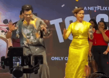 गुरुग्राम में एंबियंस मॉल पहुंचे एक्टर राव राजकुमार:फिल्म टोस्टर की को-स्टार सानिया के साथ दी परफॉर्मेंस, फैंस संग ली सेल्फी