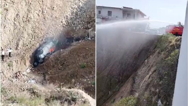 हिमाचल प्रदेश में दहलाने वाला हादसा: 200 मीटर गहरी खाई में गिरी कार, 4 लोगों के जिंदा जलने की आशंका