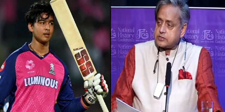 shashi tharoor share post on vaibhav sooryavanshi after his inning against rcb