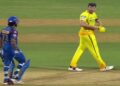 Wankhede में Tilak Varma और Jamie Overton के बीच तीखी बहस, MI vs CSK मैच में हाई-वोल्टेज ड्रामा