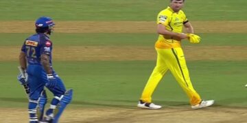 Wankhede में Tilak Varma और Jamie Overton के बीच तीखी बहस, MI vs CSK मैच में हाई-वोल्टेज ड्रामा