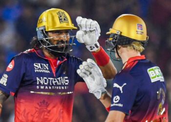 rcb biggest concern against kkr is opening pair failing without phil salt