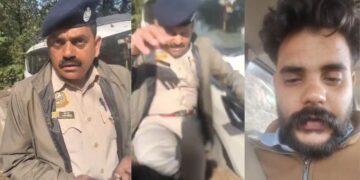 शिमला में पुलिस वाले ने टैक्सी ड्राइवर को मारी लात, VIDEO आया सामने; SSP ने किया सस्पेंड