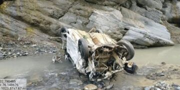 बैरा स्यूल नदी में गिरी अल्टो कार, 4 लोगों की दर्दनाक मौत