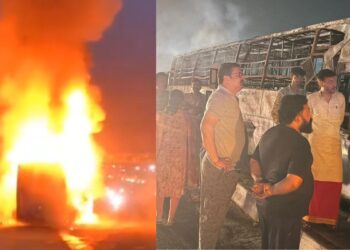 हरिद्वार में सर्वानंद घाट के पास हादसा, देहरादून से दिल्ली जा रही बस में लगी भीषण आग, 35 से 40 तीर्थयात्री थे सवार