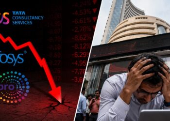 Stock Market Crash: TCS, Wipro और Infosys ने डुबोया बाजार! सेंसेक्स 900 अंक तक टूटा, जानिए गिरावट की बड़ी वजह