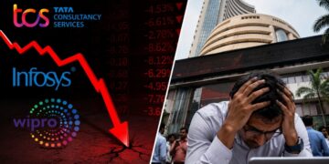 Stock Market Crash: TCS, Wipro और Infosys ने डुबोया बाजार! सेंसेक्स 900 अंक तक टूटा, जानिए गिरावट की बड़ी वजह