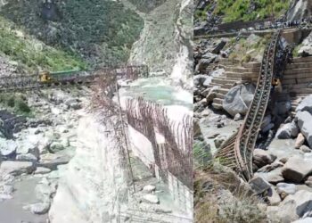 ताश के पत्तों की तरह गिर गया पुल, ऊपर से गुजर रहा था डंपर; हादसे का CCTV फुटेज आया सामने