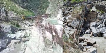 ताश के पत्तों की तरह गिर गया पुल, ऊपर से गुजर रहा था डंपर; हादसे का CCTV फुटेज आया सामने