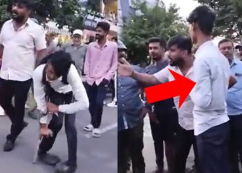 दिव्यांग बनकर भीख मांग रहा था लड़का, शक होने पर लोगों ने डंडा दिखाकर डराया तो सीधा चलने लगा; VIDEO वायरल