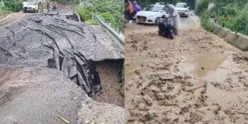 भारी बारिश के चलते देहरादून–मसूरी मार्ग अगले आदेश तक बंद, पानी वाले बैंड के पास सड़क हुई क्षतिग्रस्त-VIDEO
