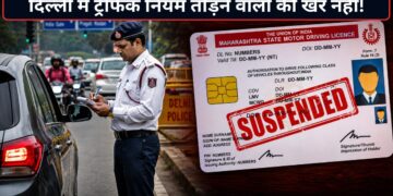 दिल्ली में ट्रैफिक नियम तोड़ना पड़ेगा भारी! लाइसेंस होगा सस्पेंड, दो दिन की अनिवार्य ट्रेनिंग के बाद ही मिलेगा वापस