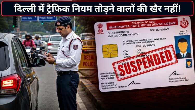 दिल्ली में ट्रैफिक नियम तोड़ना पड़ेगा भारी! लाइसेंस होगा सस्पेंड, दो दिन की अनिवार्य ट्रेनिंग के बाद ही मिलेगा वापस