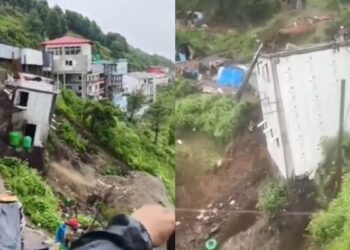 भारी बारिश का दिखा तांडव, चंद सेकेंड में जमींदोज हो गया मकान; देखें डराने वाला VIDEO