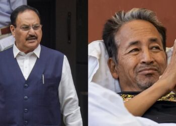 दिल्ली में प्रदर्शन के बीच सरकार ने की बड़ी पहल, सोनम वांगचुक से मिलने पहुंचे केंद्रीय मंत्री जेपी नड्डा और जितेंद्र सिंह