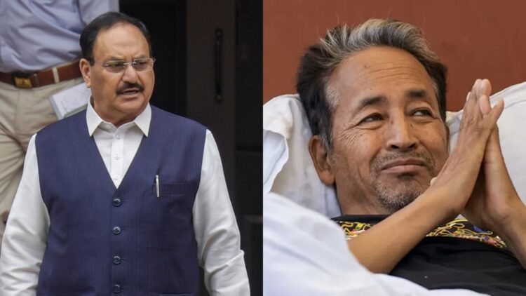 दिल्ली में प्रदर्शन के बीच सरकार ने की बड़ी पहल, सोनम वांगचुक से मिलने पहुंचे केंद्रीय मंत्री जेपी नड्डा और जितेंद्र सिंह