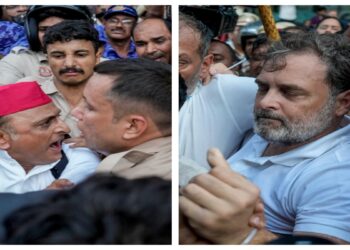 प्रदर्शन के लिए पहुंचे राहुल का अखिलेश ने दिया साथ, AAP नेताओं ने बनाई दूरी, जानें किसने क्या कहा