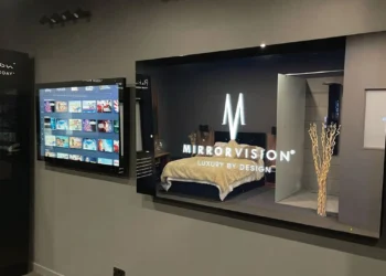 no more wall mounted black tvs smart mirror tvs are elevating home style and functionality
