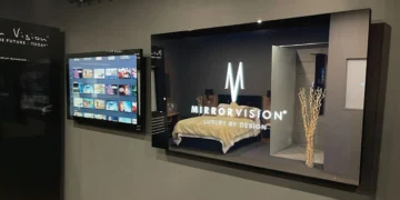 no more wall mounted black tvs smart mirror tvs are elevating home style and functionality