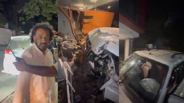 हैदराबाद में तेलुगु एक्टर धर्मा के घर में घुसी बेकाबू कार, शराब के नशे में धुत ड्राइवर हिरासत में