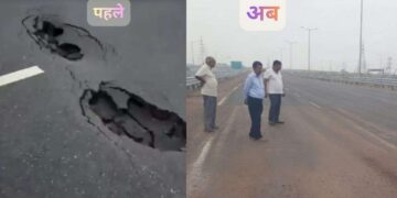 दिल्ली-देहरादून एक्सप्रेसवे पर ठीक किए गए गड्ढे, फिर से शुरू हुआ यातायात; अधिकारियों के खिलाफ एक्शन