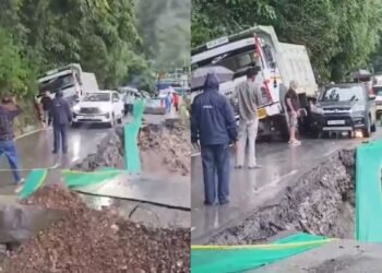 वीकेंड पर उत्तराखंड जाने वाले लोग सावधान! देहरादून-मसूरी रोड पर हुआ भारी भूस्खलन, सामने आया वीडियो