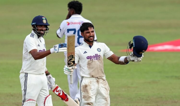 sl vs ind 2nd test dhruv jurel hits century team india crosses 500 run mark sl in deep trouble