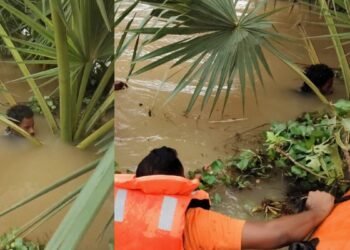 भीषण बाढ़ में बहकर लापता हो गया था युवक, 5 दिन बाद मिला, कुछ इस तरह बचा ली अपनी जान