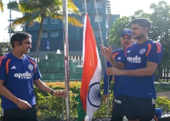 independence day celebrations led by gautam gambhir and shubman gill