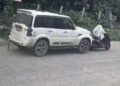 स्कॉर्पियो ने स्कूटी सवार महिला को मारी जोरदार टक्कर, काफी दूर तक घसीटा, CCTV फुटेज आया सामने