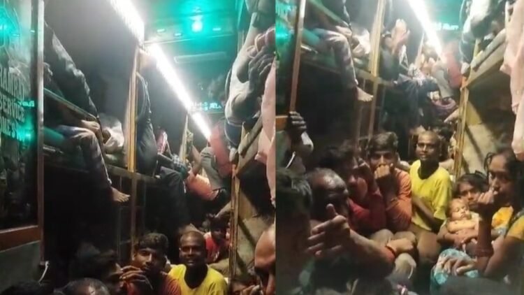 30 सवारी की बस में बैठा दिए 168 यात्री, अंदर की हालत देखकर आप भी हो जाएंगे हैरान, Video