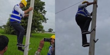 जब खंभे पर चढ़े बिजली विभाग के CMD, बोले- “कर्मचारियों की सुरक्षा से समझौता नहीं”