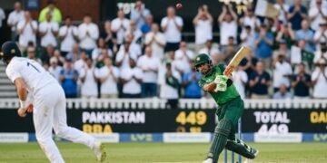 pakistan pacer razaullah shines at edgbaston with fastest debut fifty