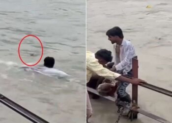 गंगा में बह रहा था 70 साल का बुजुर्ग, हर की पैड़ी पर फिर जो हुआ उसे कैमरे ने कर लिया कैद; VIDEO वायरल