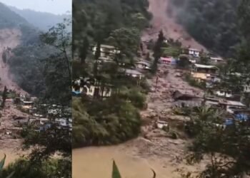 सिक्किम में लैंडस्लाइड से भारी नुकसान, कई घर तबाह, पहाड़ी से गांव की तरफ बहता दिखा मलबा; VIDEO आया सामने