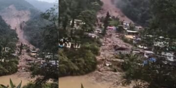 सिक्किम में लैंडस्लाइड से भारी नुकसान, कई घर तबाह, पहाड़ी से गांव की तरफ बहता दिखा मलबा; VIDEO आया सामने
