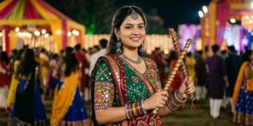 dandiya look photos created using chatgpt prompts without changing face
