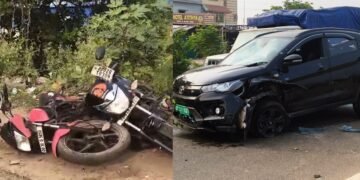 सिर पर भूत सवार! कार से लोगों को कुचलने की कोशिश, CCTV में कैद हुई खौफनाक घटना