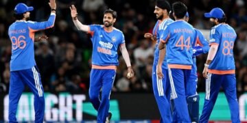 india beat new zealand by four wickets in record christchurch t20i run chase
